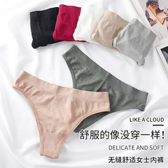 卸売り女性下着2025春二重綿質低股中腰純色軽薄通気シームレス三角ズボン女性