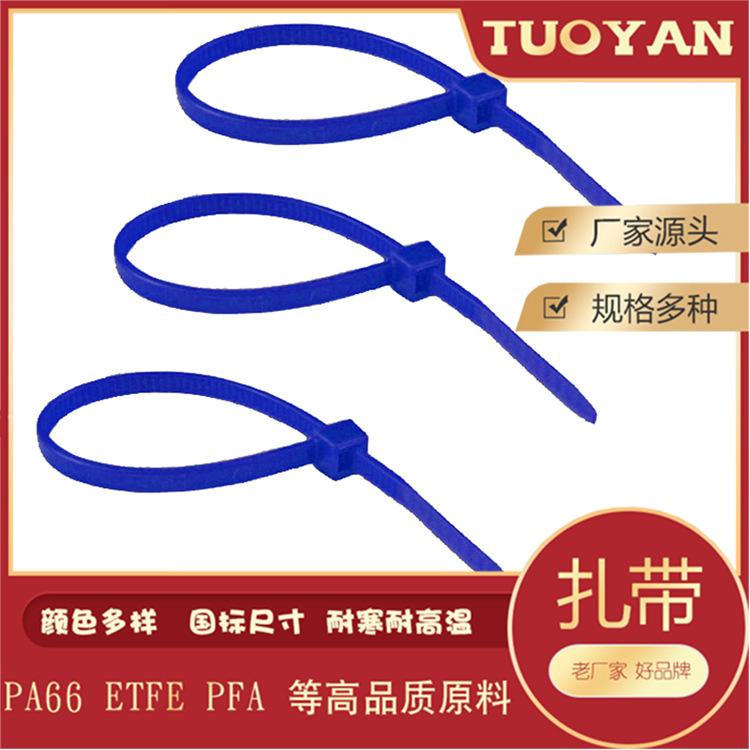 铁氟龙扎带 耐高温扎带  耐油扎带 多行业应用化外观绝缘扎带批发