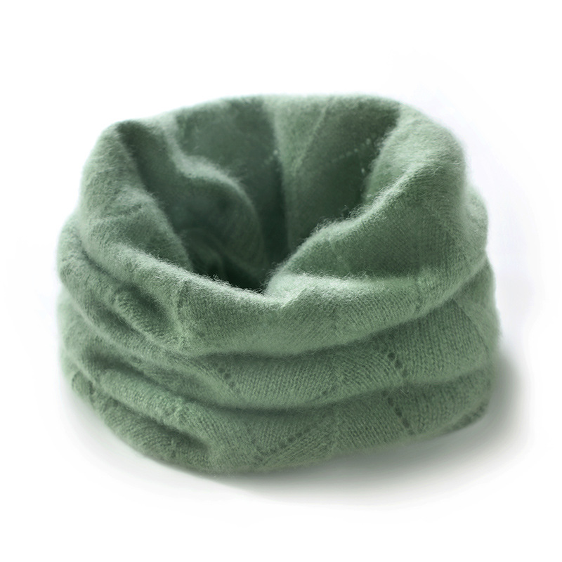 Factory Direct Sales 100% Pure Cashmere Scarf for Men and Women Outdoor Cut Out Knitted Warm Neck Cover Cervical Spine Fake Collar