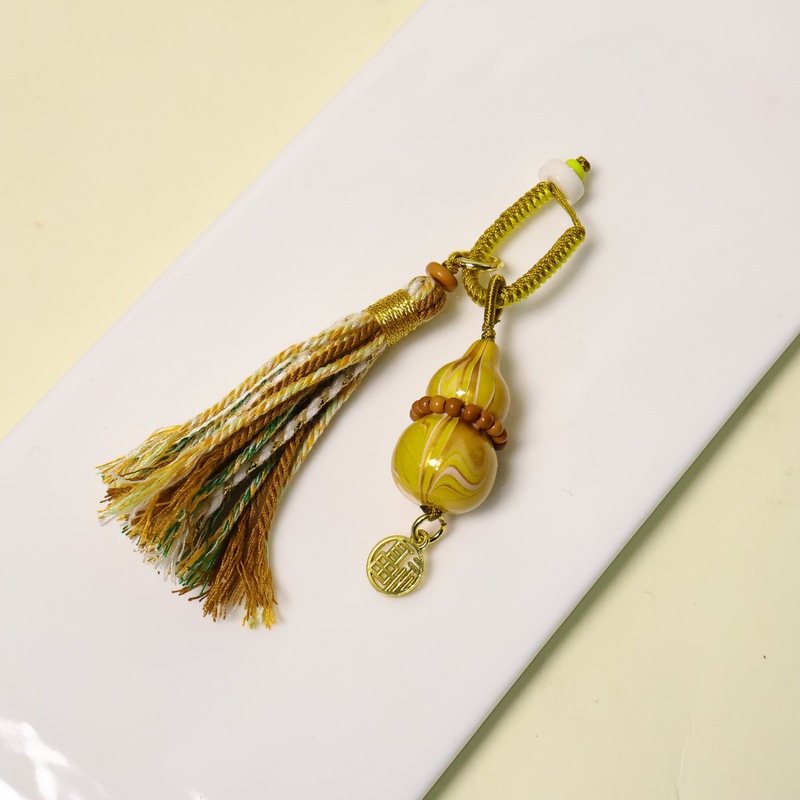 新款创意大漆葫芦小提溜流苏手工DIY文玩包挂手链挂件配手串|undefined