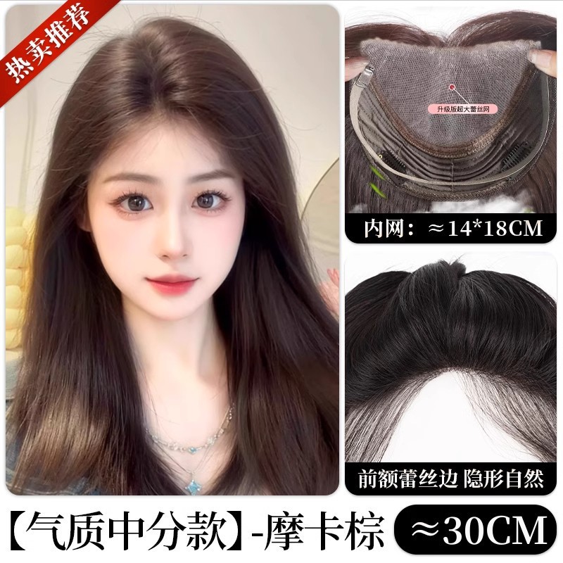 Frente transfronteriza tejida a mano pelucas de red de encaje para mujeres, cabello real, cabello blanco, cabello blanco, cabello blanco, cabello blanco