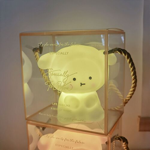 Ins-style small night light for bedroom, bedside lamp, wholesale, cute and adorable glowing toy, night market stall, children's gift