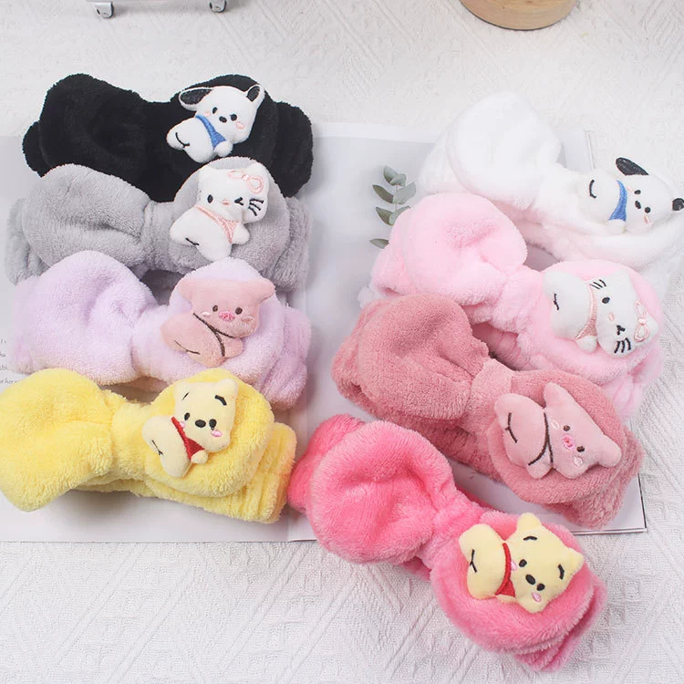 Мультяшная кукла, повязка на голову, плюшевая одежда для йоги, корейский стиль