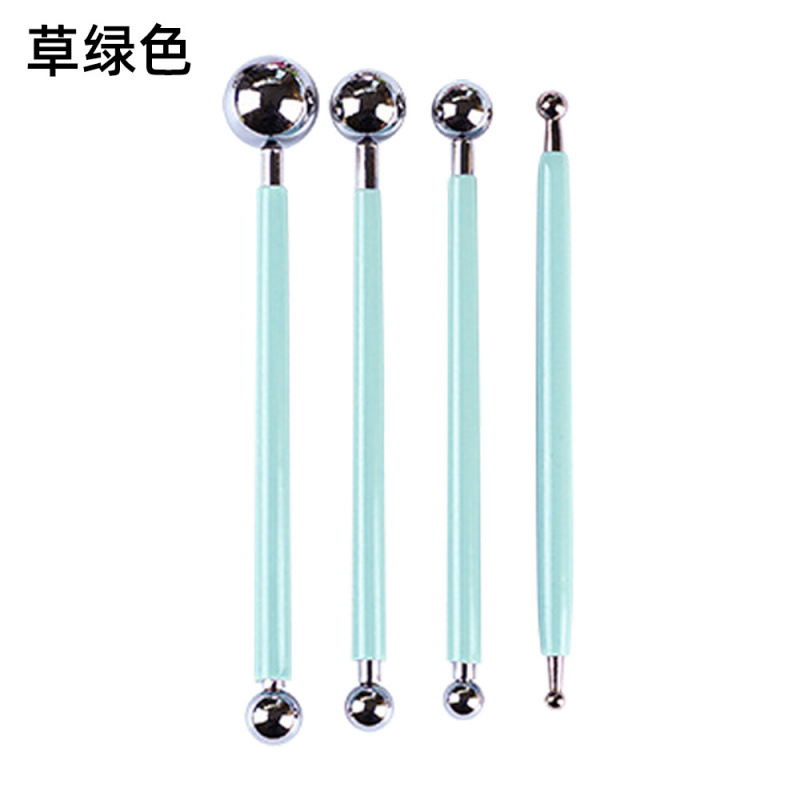 Herramientas de cerámica transfronterizas de acero inoxidable bola varilla de piedra plástica arcilla conjunto de barro de cerámica herramientas manuales escultura cuchillo penetración