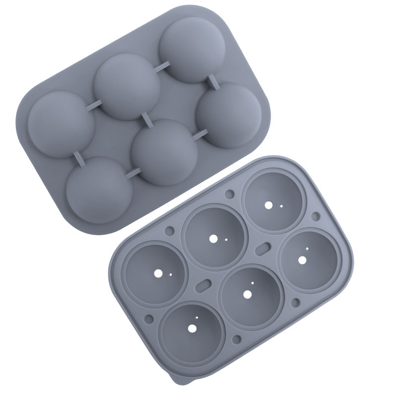 Whisky transfronterizo de dibujos animados rejilla de hielo de silicona molde de hielo con tapa molde de hielo para hockey sobre hielo caja de almacenamiento de hielo para el hogar en stock