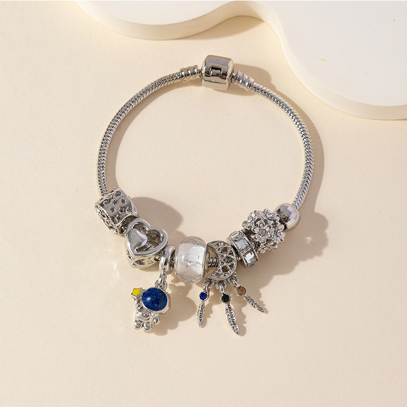 Panjia pulsera Dora DIY cuentas pop transfronterizo Angel Wing astronauta colgante amor pulsera de cuentas de cristal image 1