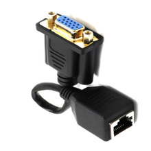 VGA�DRJ45�D�Ӿ� ͨ�^�W����ݔVGA��̖ vga���D�W�� VGAĸ�Drj45