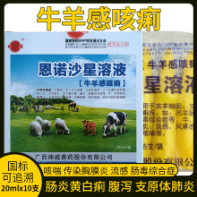 兽药恩诺沙星溶液牛羊菌毒热三效流感咳喘下痢20ml10支家畜家禽用