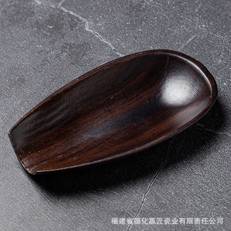 Nuevo norteamericano negro de nuez té tres piezas juego de té kung fu té accesorios de madera sólida té cucharas de té despertador de té