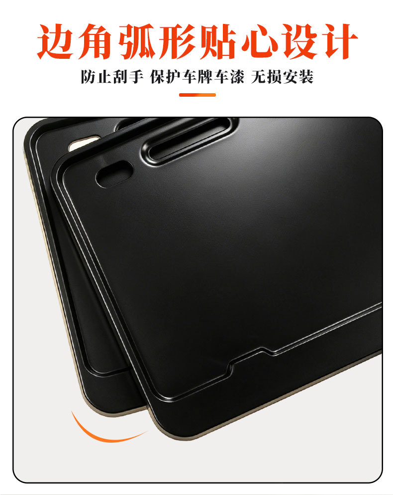 Motorcycle rear license plate frame, license plate protector, scooter license plate frame, license plate border, resin material, universal, anti-theft
