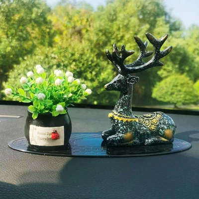 Head, Little Monk Decoration — Car ornaments - black-fruit-deer-medium-pad