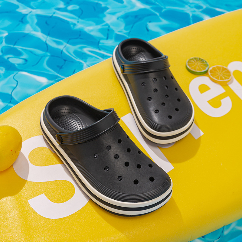 Sandalias para hombre 2025 verano nuevo estilo Baotou zapatos con agujeros de playa huecos transpirables zapatos al aire libre de gran tamaño sandalias de doble uso