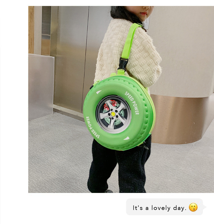 2022 Spring New stylish and high-quality tire bag, Korean style simple and fashionable casual handbag, crossbody children's schoolbag undefined