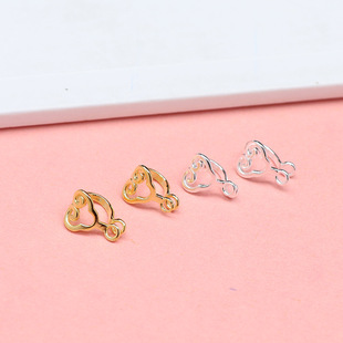 S925�y�����h�AȦ�׿۵�����DIY�朿��^ƽ����Ȧ���y�������l