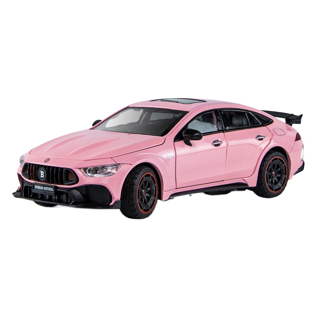 Chimei modelo de coche de aleación 1:24 barboss 900 coche deportivo tire hacia atrás con sonido y luz coche de juguete AMG Puerta Abierta GT63 modelo