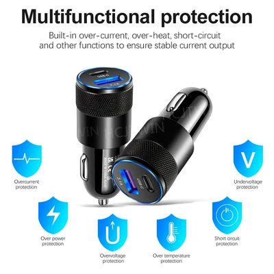 Mobil şarj cihazları, USB + PD metal car