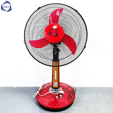 跨境电风扇直流交流太阳能台扇户外摆摊露营便携家用大风力静音扇