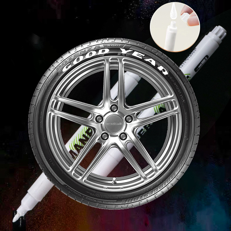 Pluma de marcado blanco impermeable arte de alto brillo pluma de secado rápido pintura a base de agua cepillo borrable nuevo 1MM pluma de marcado al por mayor