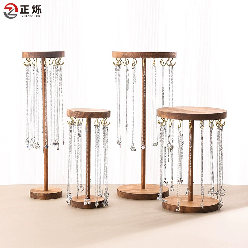 Ожерелье из цельного дерева цвета орехового дерева с крючком