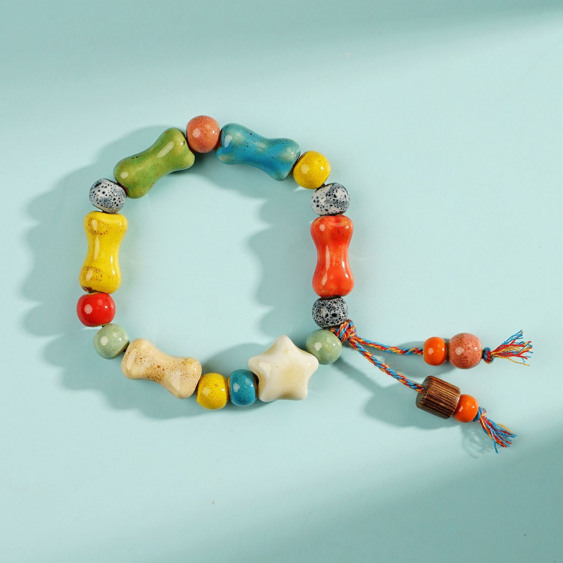 Jingdezhen pulsera de cerámica de verano mujer alta sensación galletas serie de gatos nicho diseño universal pulsera alta sensación