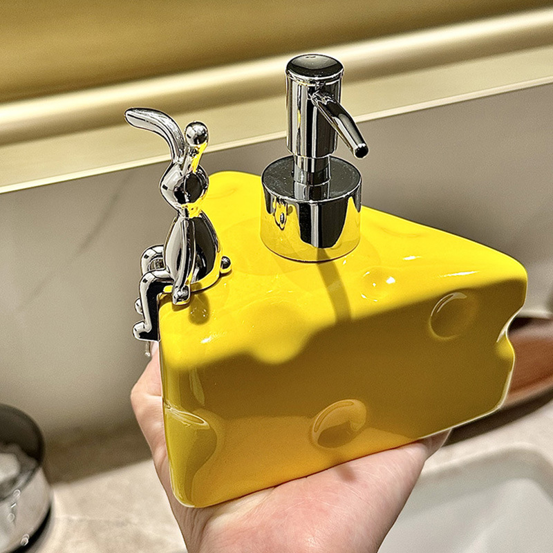 Botella de desinfectante de manos de cerámica baño doméstico inodoro Champú gel de ducha tipo de prensa botella de loción de sub-embalaje botella vacía