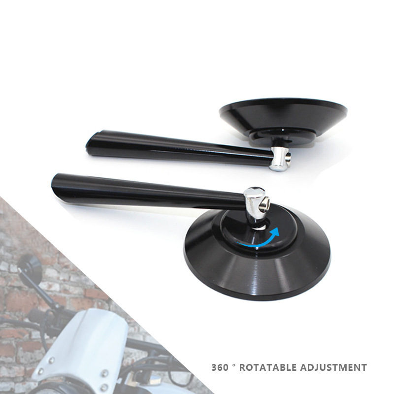 Espejo retrovisor modificado de motocicleta SUPAGP Espejo redondo retro universal Aleación de aluminio fuerte MSX espejo retrovisor de coche deportivo