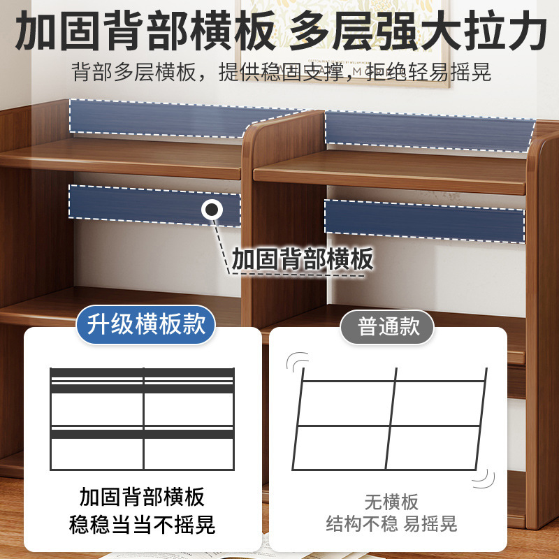 Estantería Estante de escritorio Estante de escritorio Estante de almacenamiento de escritorio Estante de libros pequeños para el hogar de los estudiantes Esquina simple de la oficina