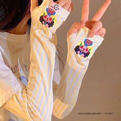 韩版防晒冰袖女夏2025新款宽松防紫外线遮阳冰丝袖套开车骑行手袖