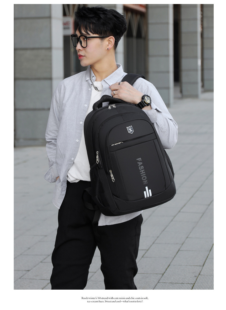 Wholesale New Men's Computer Backpacks Logo Casual Fashion Travel Bag display picture 18