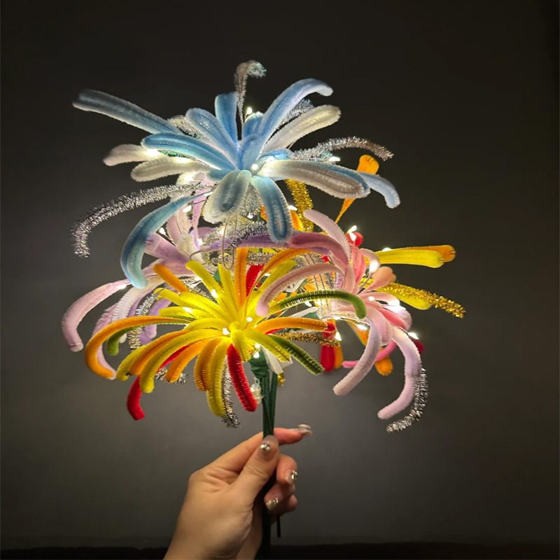 Twist bar fireworks bouquet diy handmade homemade material bag creative new year gift atmosphere photo to send to friends