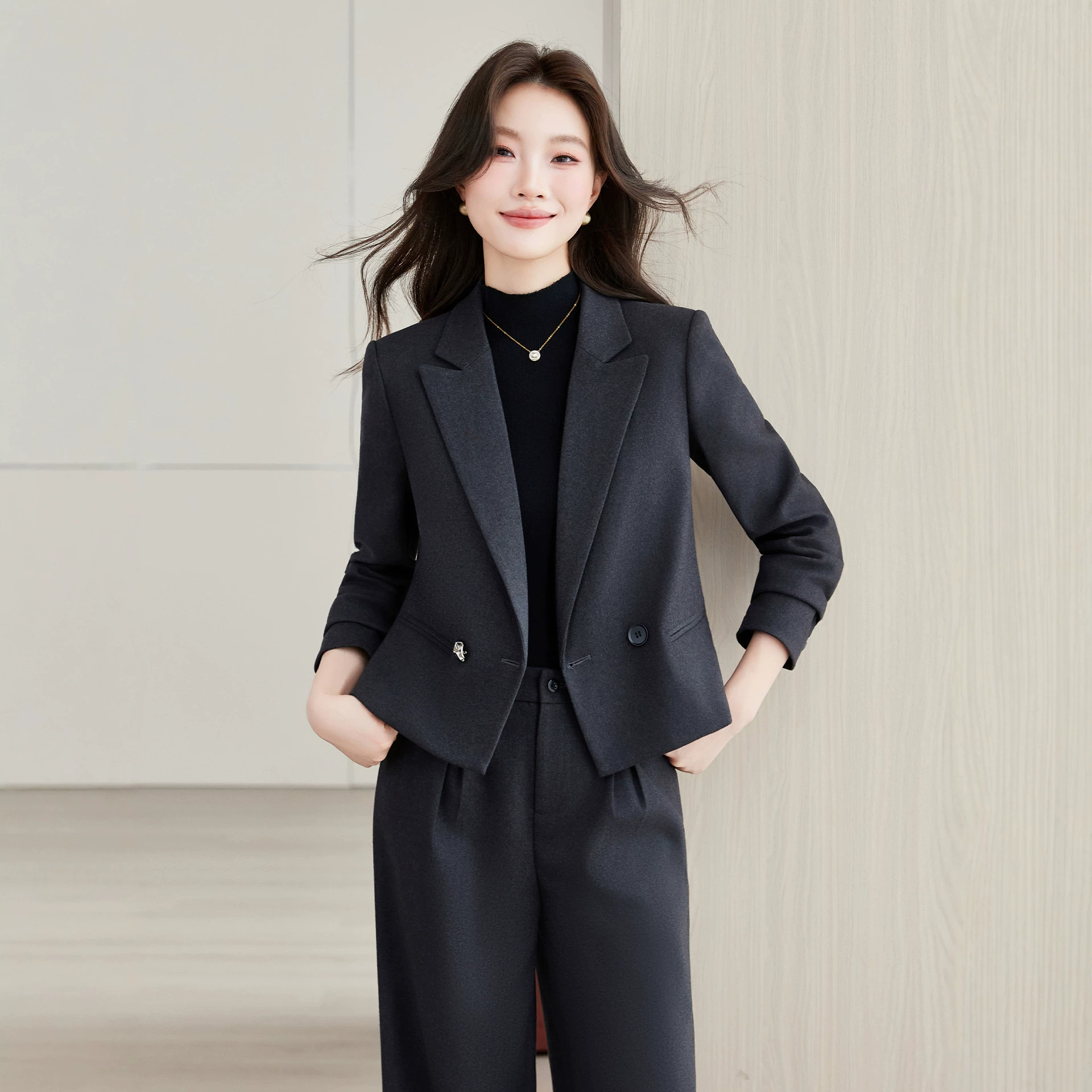 Women's professional suit jacket, 2026 new style, formal, petite, high-end, elegant, casual, formal workwear.