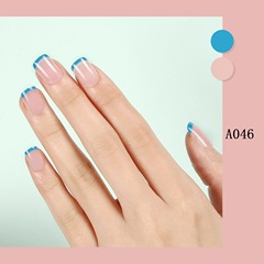 Cross-border wearable nails 24 pieces short style manicure finished nail patches simple fake nails autumn and winter wearable nails wholesale