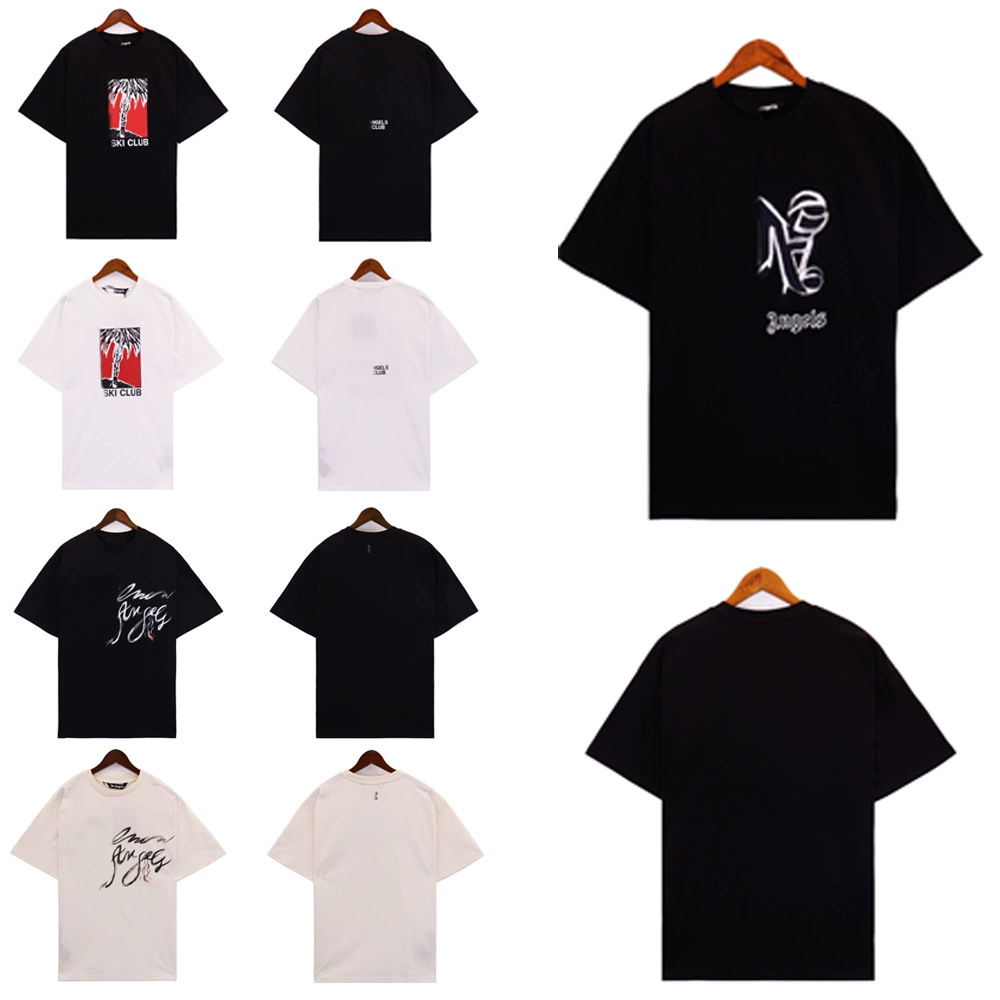 Европейская и американская новая весенне-летняя модная брендовая мужская футболка с круглым вырезом и логотипом Angels, американский топ с короткими рукавами High Street оптом