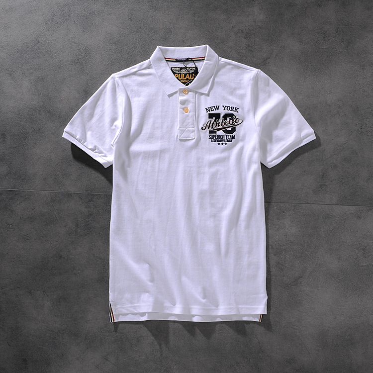 Spring and summer new American minimalist original men's turn collar short-sleeved T-shirt casual youth POLO shirt PK508 4 Spring and summer new American minimalist original men's turn collar short-sleeved T-shirt casual youth POLO shirt PK508 4