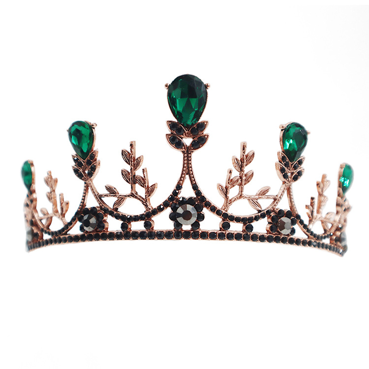 Europa y América corona tocado fiesta de cumpleaños de las mujeres de la moda corona diadema barroco cristal princesa corona joyería al por mayor