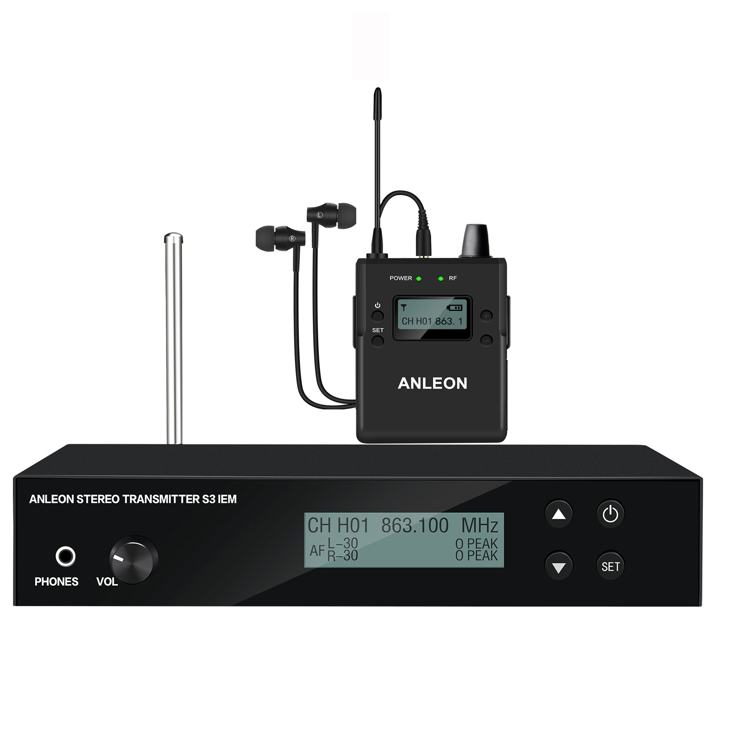 S3 无线耳返监听系统现场演出排练DJ入耳无线 830- 866 MHz