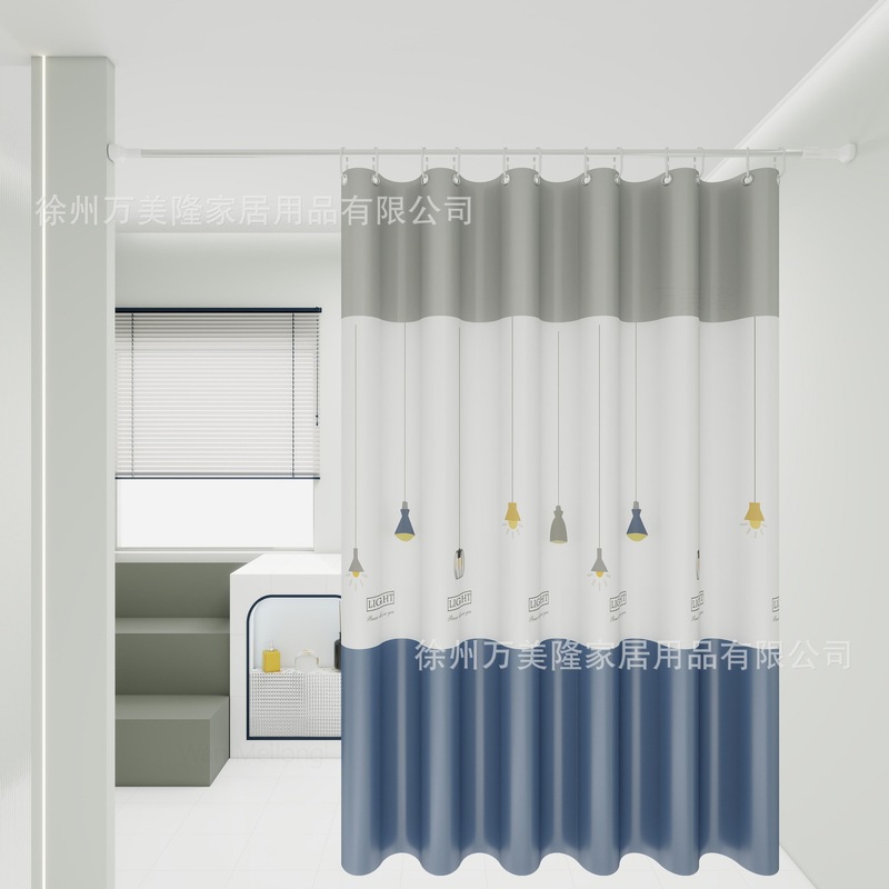 バスカーテン現物カラー3d PEVA防水防かび厚手浴室トイレ入浴遮断カーテンクロスボーダー|undefined