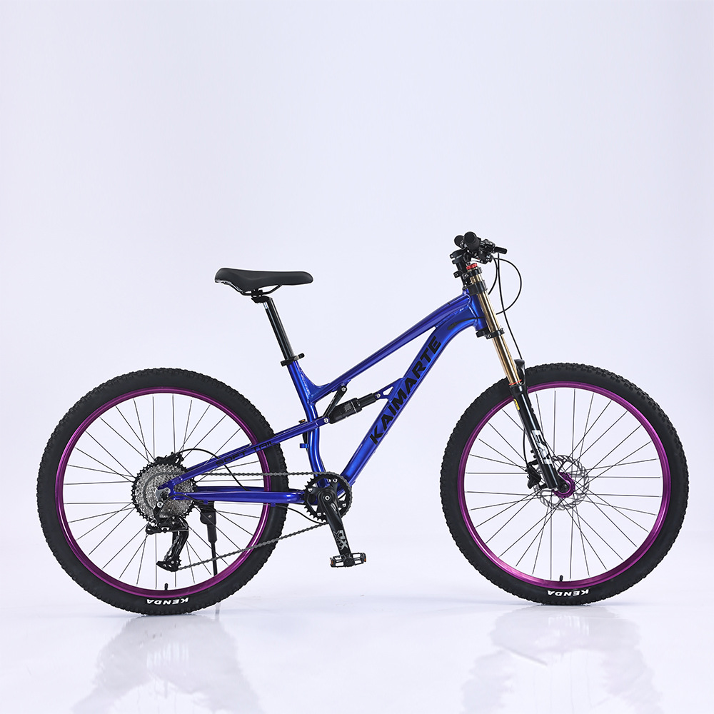 Venta directa de fábrica Bicicleta de montaña de descenso rápido de 27,5 pulgadas Aleación de aluminio freno de aceite de cola suave absorción de impactos Bicicleta de montaña