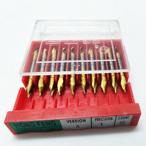 Hongfeng Titanium Coated Center Drill W6542 High Speed ​​Steel Coated Center Drill A1 A1.5 A2 A2.5 A3A4 A6