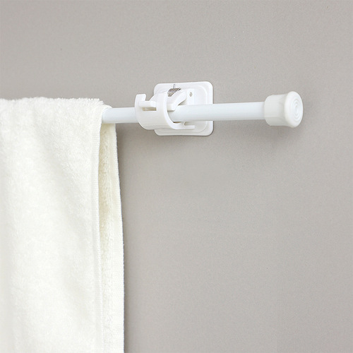 Home hole-free curtain telescopic rod fixer horizontal rod curtain rod clip hook bracket DIY shoe rack telescopic rod