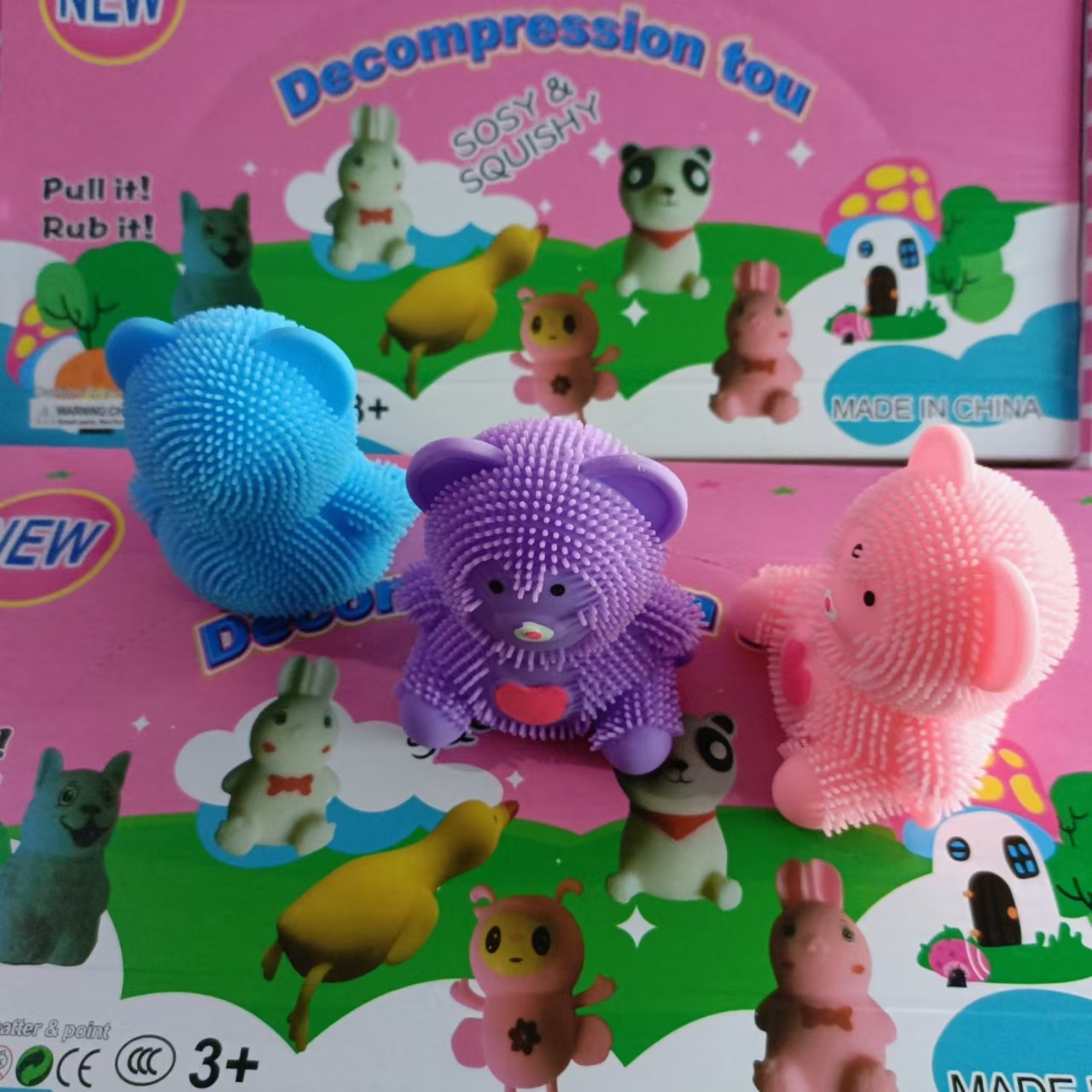 Exprimir animales descomprimir harina descomprimida amor peludo oso dibujos animados sentados oso amasado juguetes al por mayor