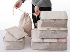 Viaje de siete piezas bolsa de almacenamiento ropa organización bolsa de embalaje equipaje de viaje ropa interior bolsa de almacenamiento al por mayor