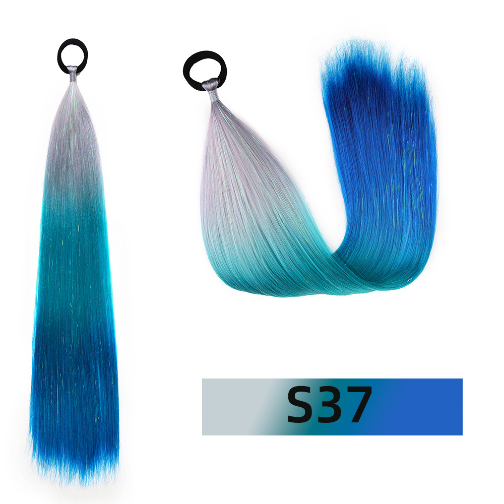 Venta al por mayor de hilo de oro y plata para comercio exterior, para pelucas y coletas de rastas EZ, de un solo hilo, con degradado de colores, para cabello trenzado DIY, hilo láser y trenzas grandes.