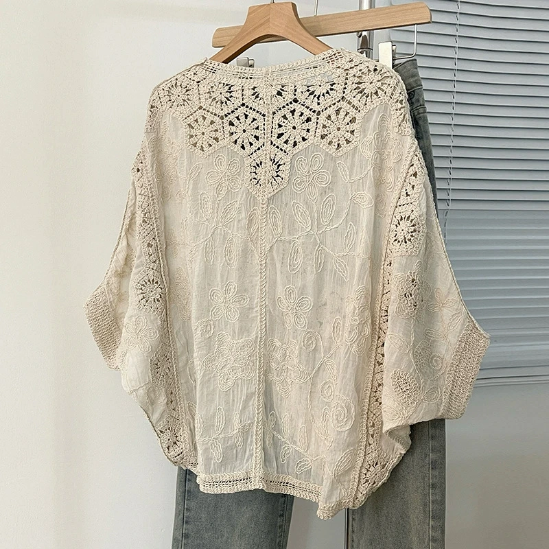 Summer shirt, cardigan, plus size, boho style