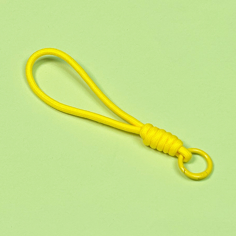 クリエイティブ携帯電話ストラップ diy キーホルダーアクセサリーカラフルなショートロープ人形携帯電話チェーンロープ紛失防止編組ロープ|undefined