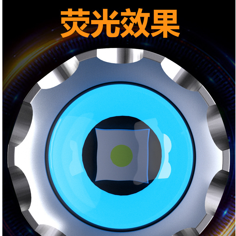 Nueva linterna transfronteriza iluminación al aire libre láser blanco ultra-Largo tiro impermeable multi-función roto ventana martillo lámpara de alta potencia