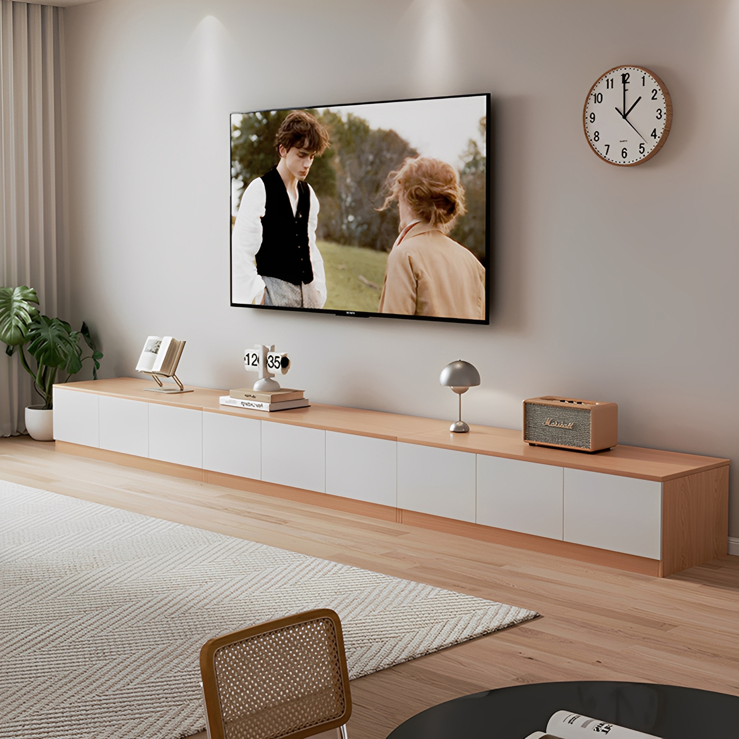 Gabinete de televisión sala de estar nuevo tipo de estante de estante pequeño tipo de exhibición de vivienda de alquiler de piso armario de almacenamiento armario de almacenamiento