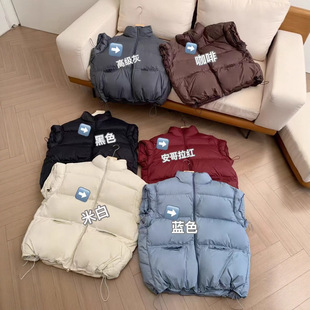 2025 New Autumn and Winter White Duck down Women's Korean Casual down Vest Loose Warm Waistoutwear Vest Jacket
