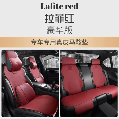 Modelə uyğun (Original) oturacaq örtükləri | Pads - genuine-leather-customized-lafite-red-5-seater-luxury-version-toyota-custom-car-genuine-leather-saddle-pad