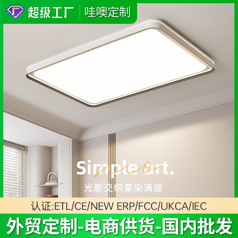 Wow! Customized Nordic Minimalist Style Ceiling Lights for Living Room, Bedroom, and Study, Eye-Protecting Whole-House Lighting Package